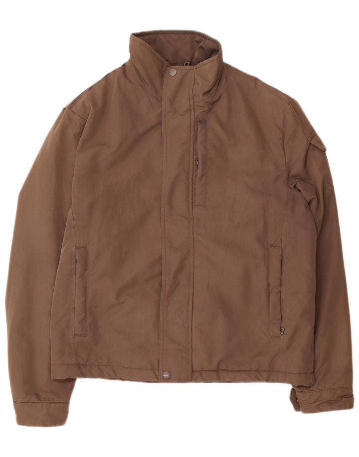 Geox Mens Respira Bomber Jacket UK 40 Grande Poliéster Marrom