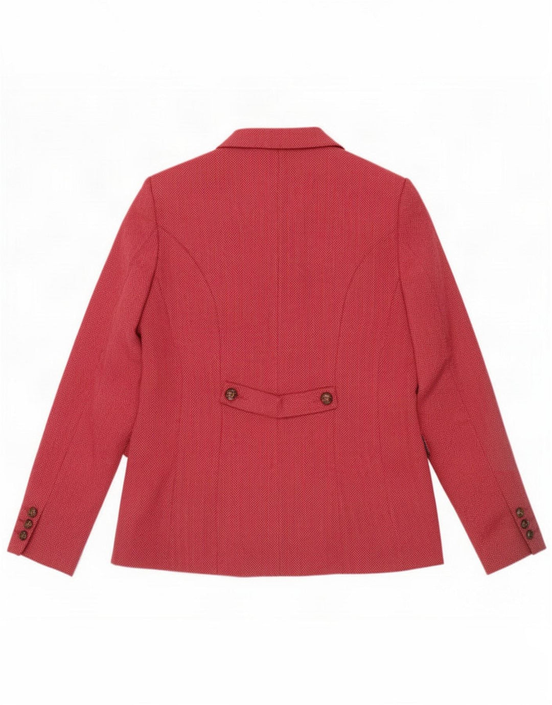 Jaqueta blazer feminina Joe Browns Reino Unido 12 poliéster espinha de peixe rosa médio