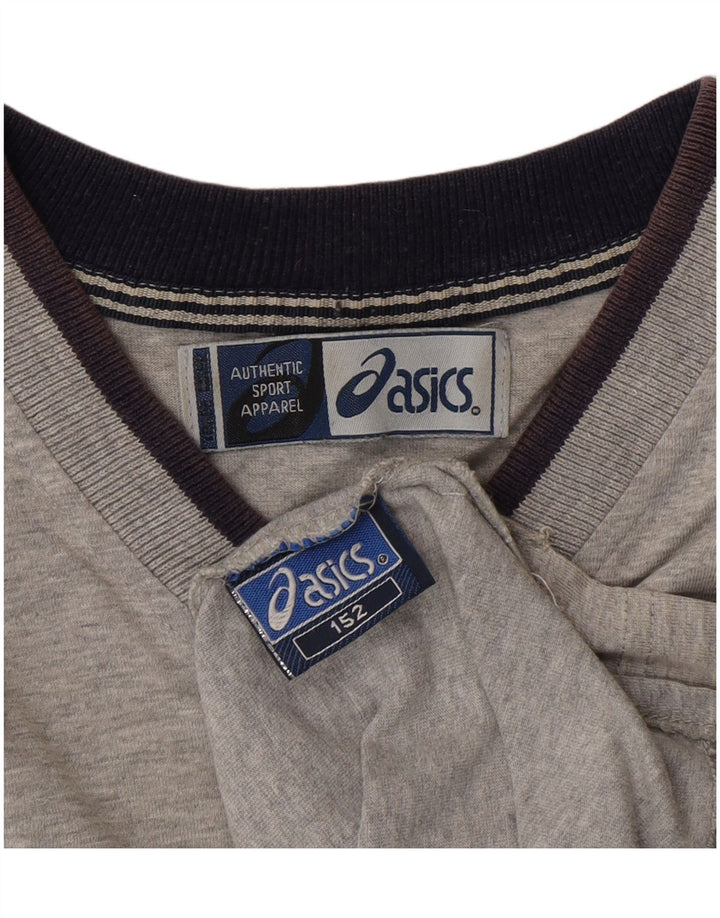 Camiseta ASICS Menino 11-12 Anos Cinza Algodão