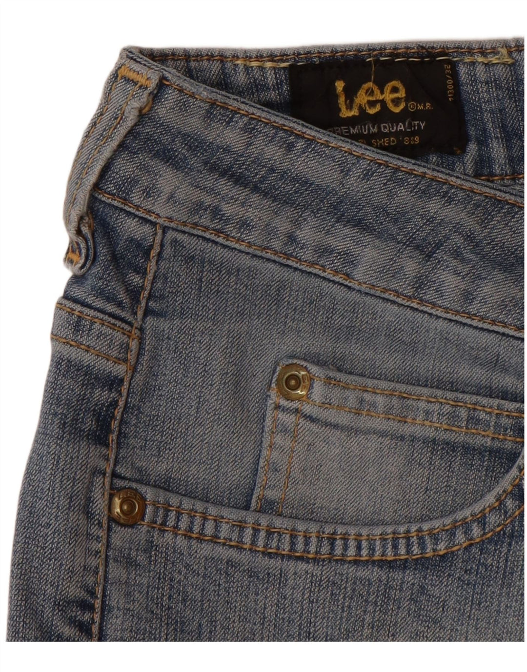LEE Feminino Cameron Straight Jeans W32 L28 Azul Algodão