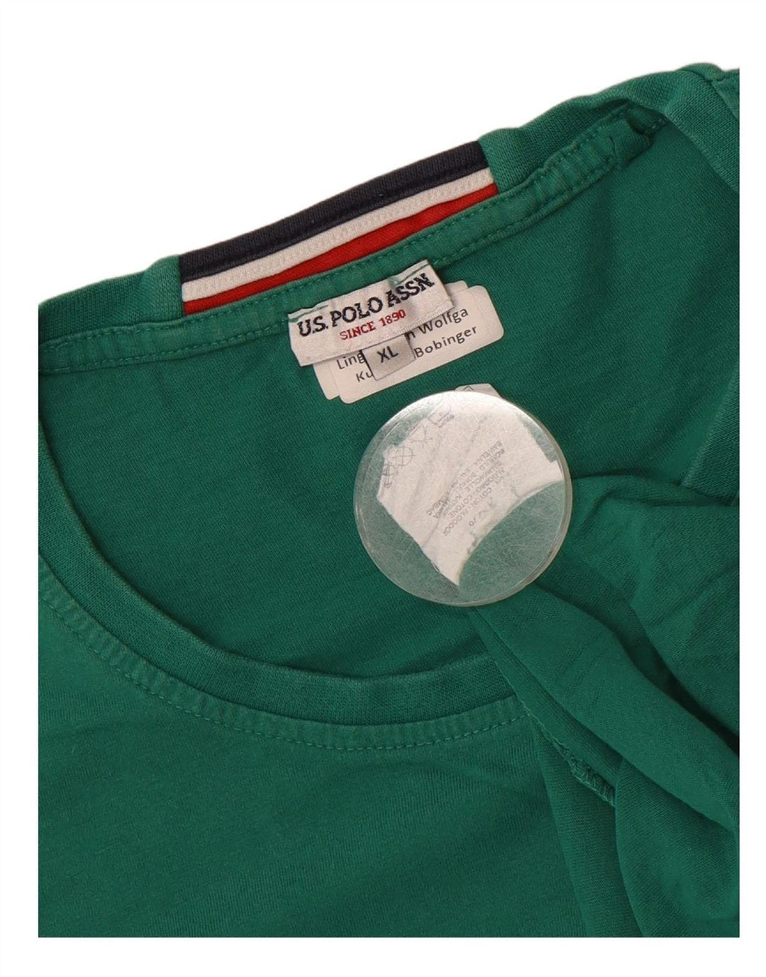 ASSN POLO DOS EUA. Camiseta Masculina Top XL Algodão Verde