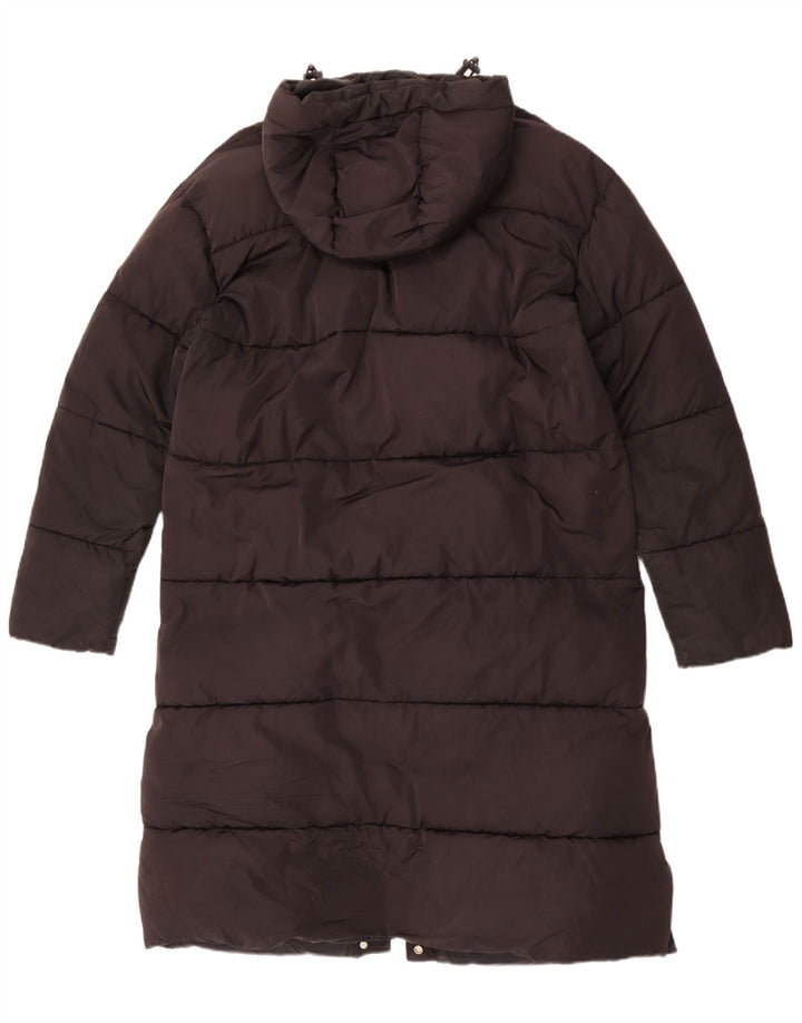 Casaco acolchoado superdimensionado com capuz feminino Superdry UK 10 pequeno poliéster preto