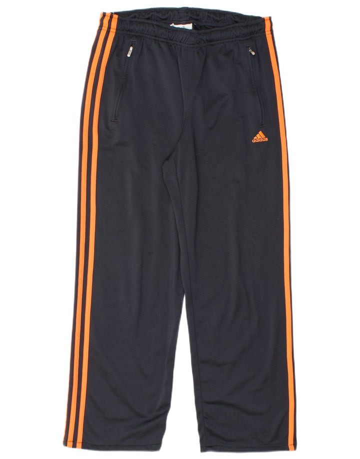 Calça de treino masculina Adidas pequena azul marinho poliéster