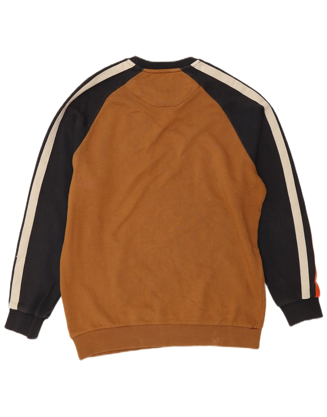 Lyle & Scott moletom masculino jumper médio marrom colorblock algodão