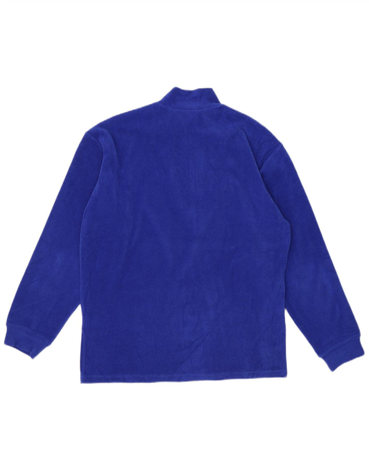 Fila Mens Zip Neck Fleece Jumper IT 48 Poliéster Azul Médio