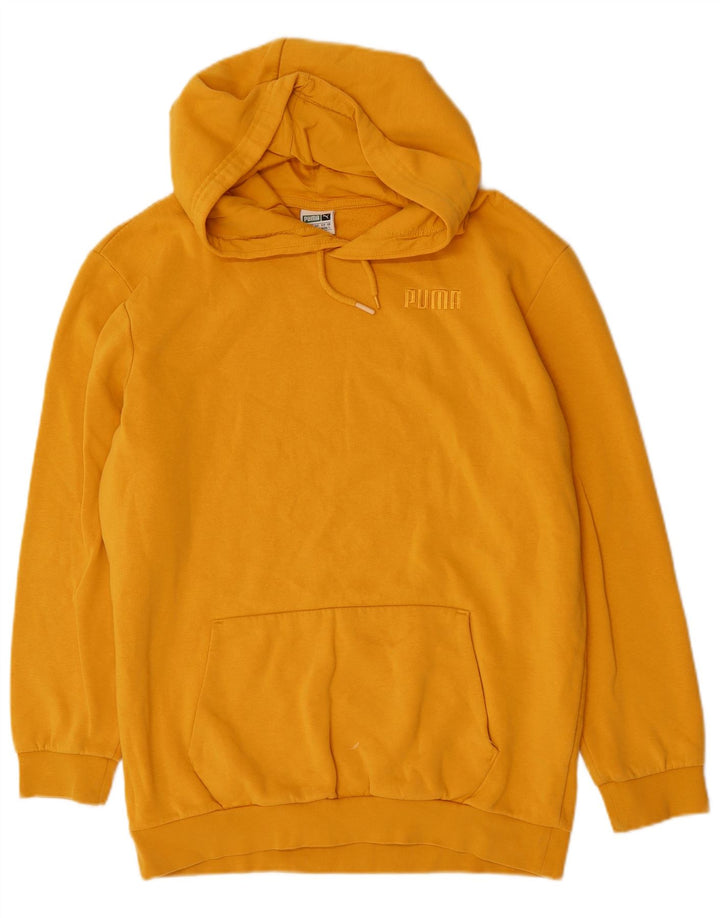 PUMA Mens Loose Fit Hoodie Jumper Pequeno Algodão Amarelo