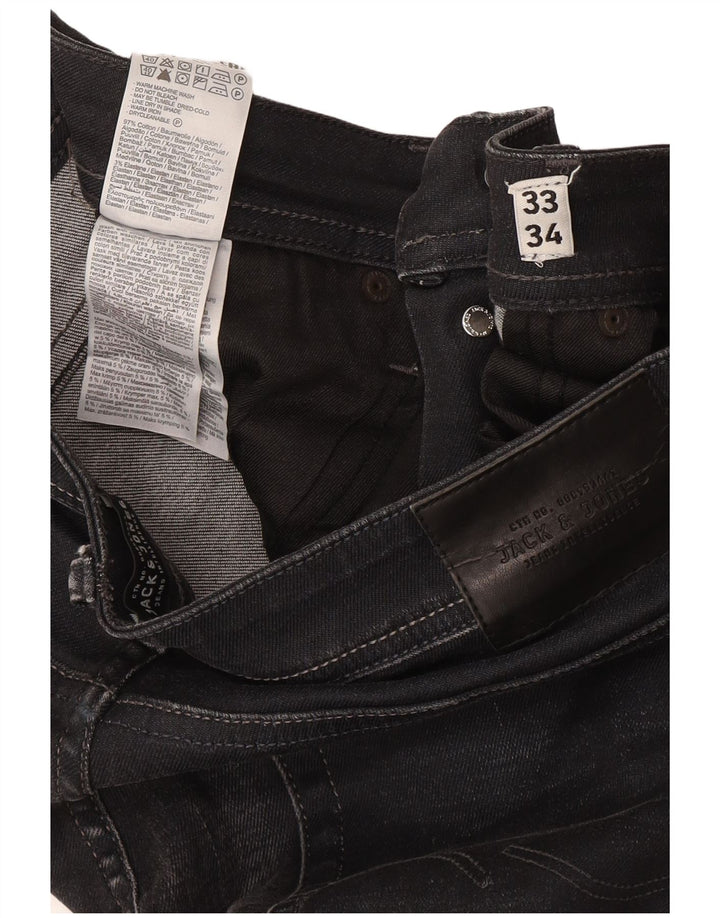 Jack & Jones Masculino Tim Slim Jeans W33 L34 Cinza Algodão