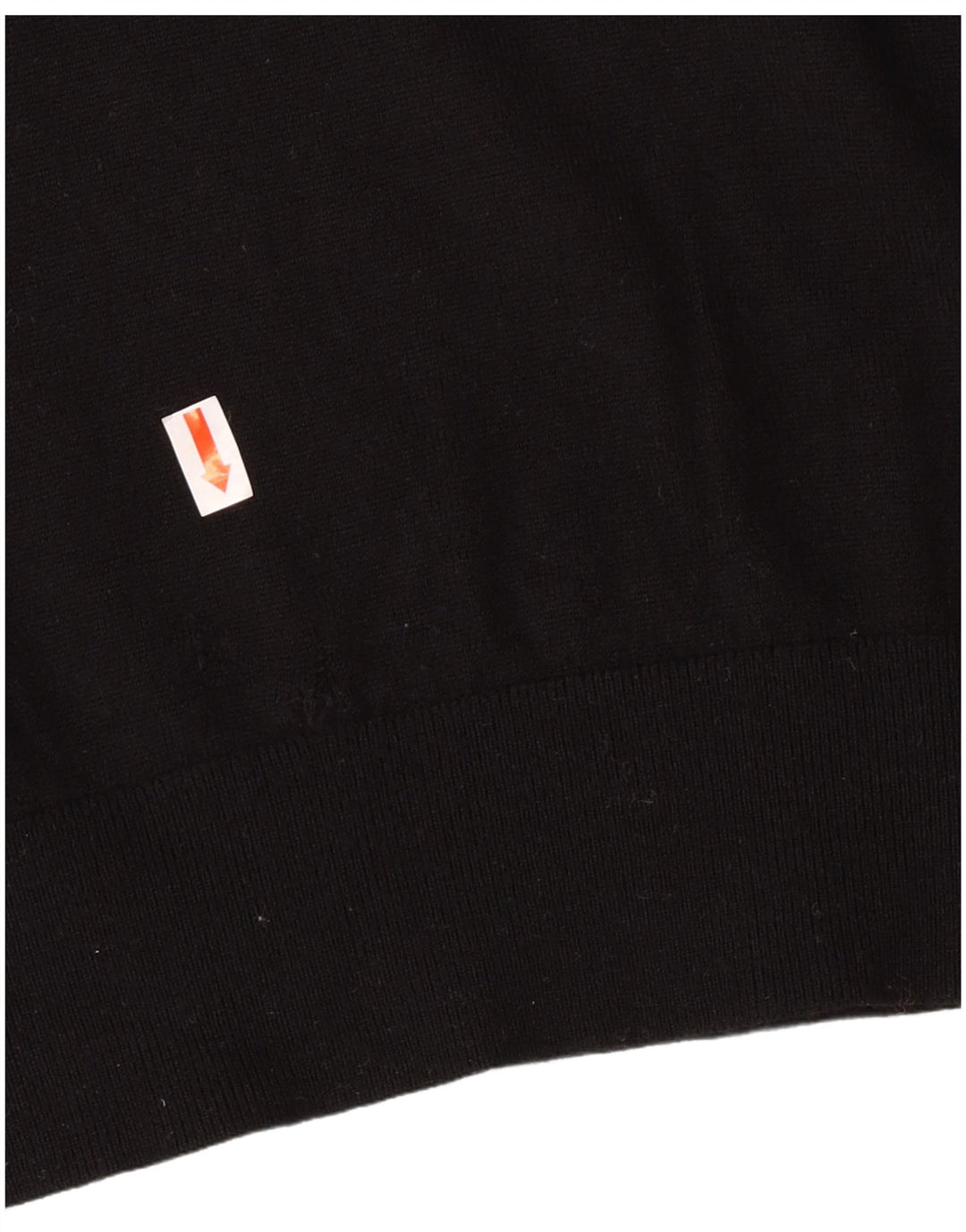 Suéter masculino Armani Exchange com gola redonda e lã virgem preta pequena