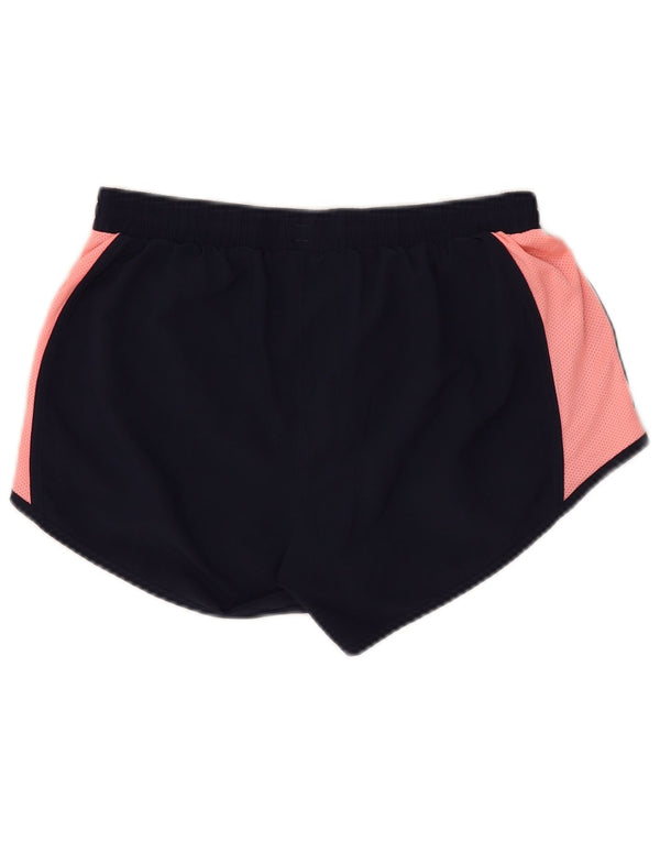Shorts esportivo feminino Under Armour Heat Gear UK 10 pequeno azul marinho