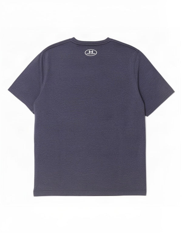 Camiseta masculina Under Armour Heat Gear Graphic Top grande algodão azul marinho