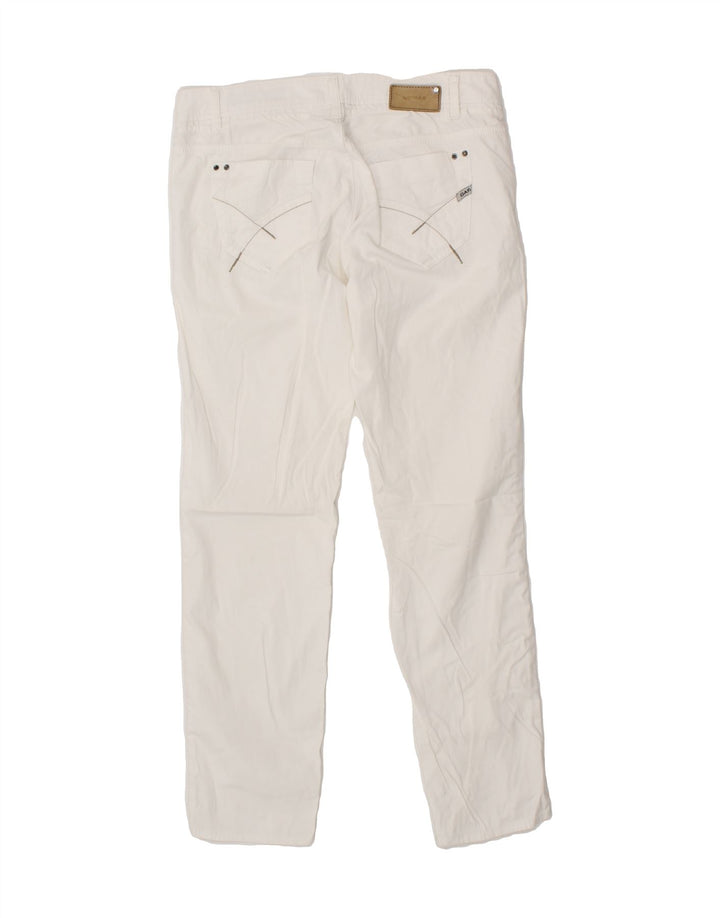 GAS Womens Slim Casual Trousers W29 L28  White Cotton Vintage Gas and Second-Hand Gas from Messina Hembry 