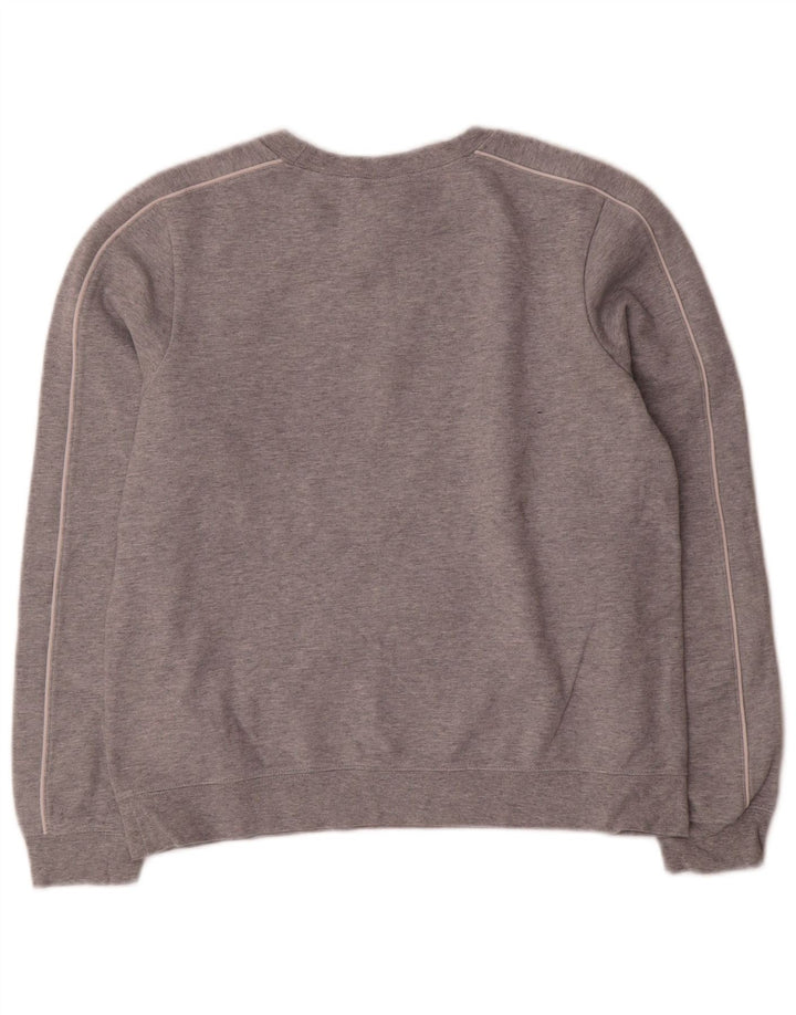 Moletom feminino oversized Nike UK 10 pequeno algodão manchado cinza