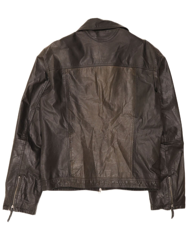 Jaqueta de couro masculina Metropolitan IT 52 XL couro preto