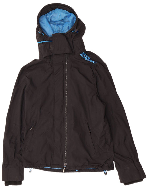 Jaqueta de chuva masculina Superdry Windcheater com capuz Reino Unido 40 grande bloco colorido preto