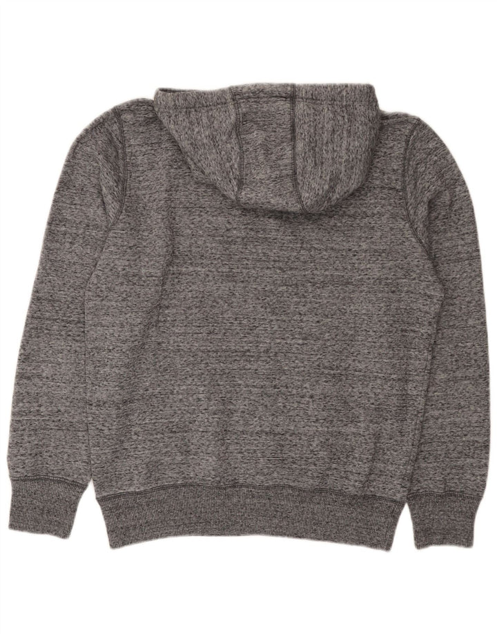 Jumper masculino com capuz gráfico Champion algodão manchado cinza médio