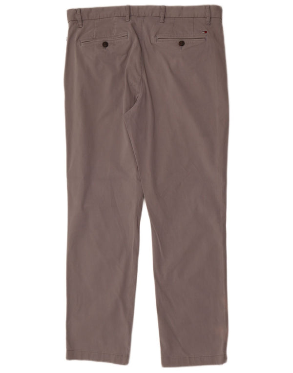 Zara Calça Chino Masculina Reta W34 L29 Algodão Cinza