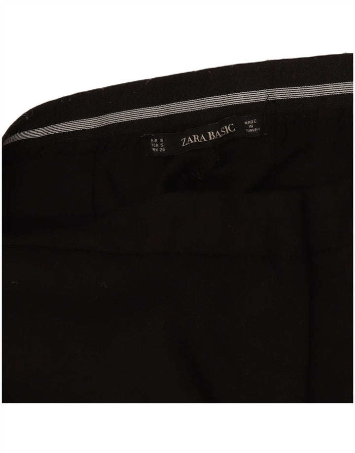 Zara Calça Chino Feminina Slim Pequena W26 L26 Preta