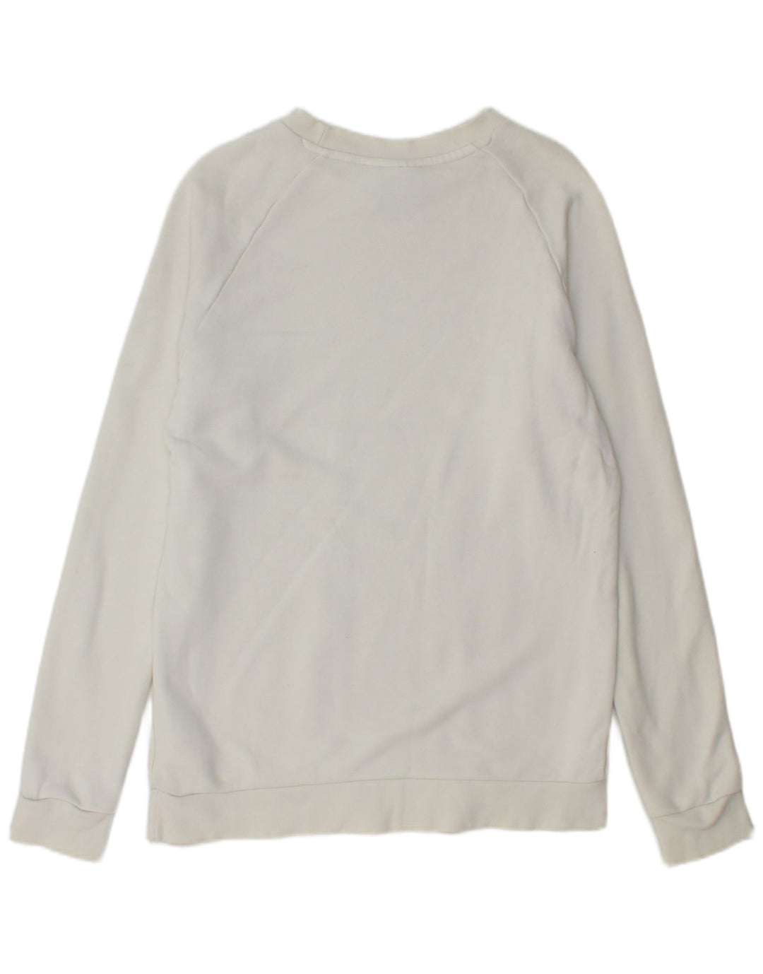 ADIDAS Mens Graphic Sweatshirt Jumper Pequeno Algodão Branco