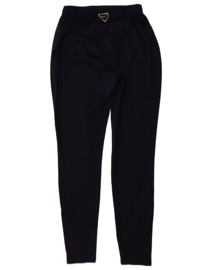 Calça de treino feminina NIKE Dri Fit UK 10 pequena azul marinho poliéster