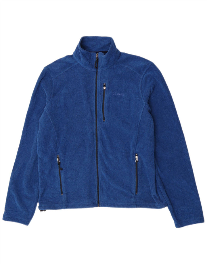 Jaqueta de lã masculina L.L.Bean UK 38 poliéster azul médio