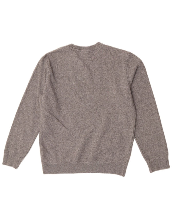 Champion feminino gráfico oversized moletom jumper UK 10 pequeno cinza