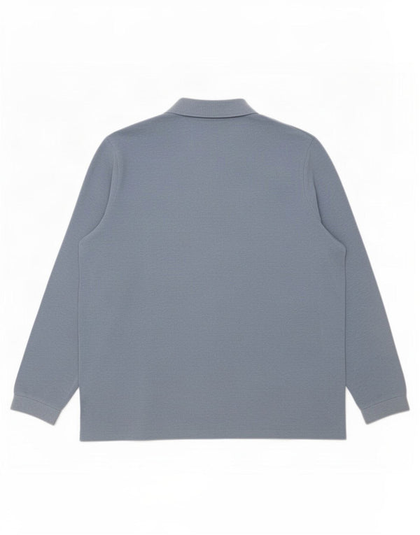 Camisa polo masculina de manga comprida Lacoste tamanho 8 3XL azul