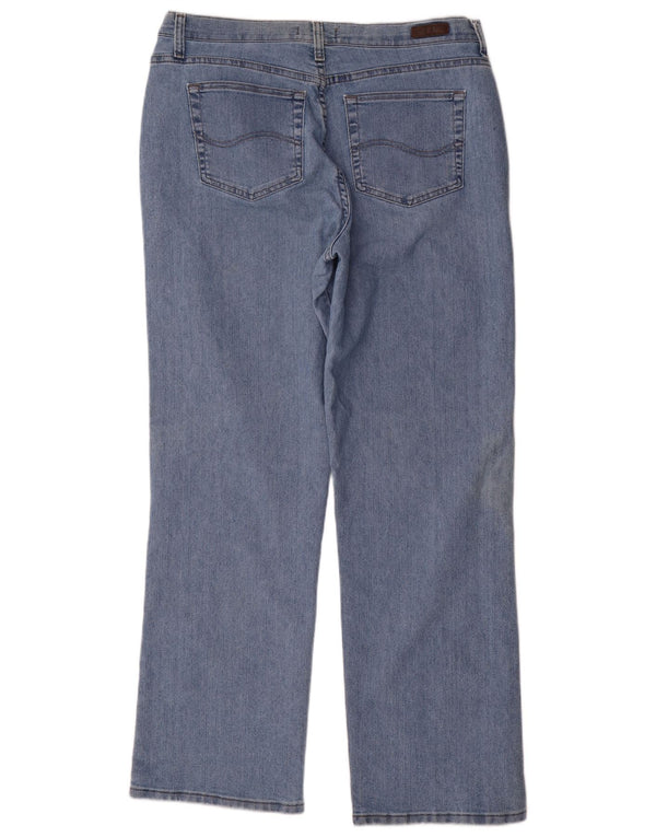 Calça jeans feminina Lee com ajuste relaxado e reto EUA 18 2XL W36 L33 algodão azul