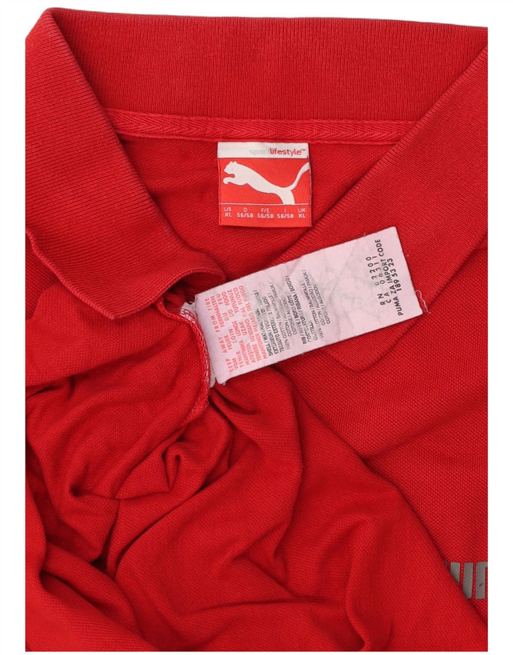 Camisa polo masculina Puma XL algodão vermelho