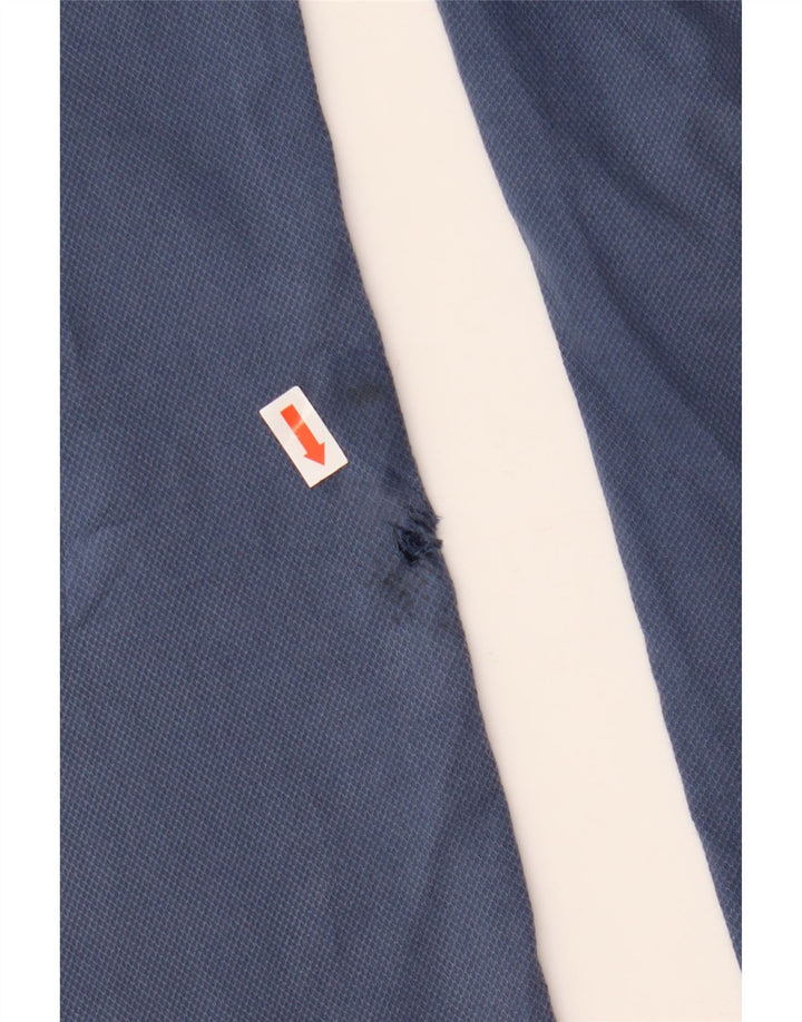 Calças recortadas retas femininas Benetton W33 L25 azul