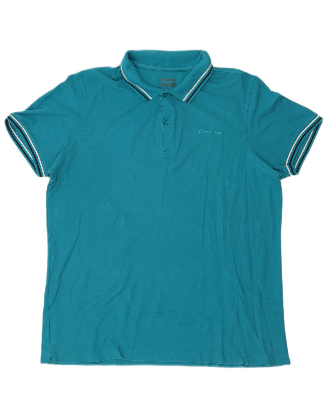 Camisa polo masculina LOTTO 3XL algodão azul