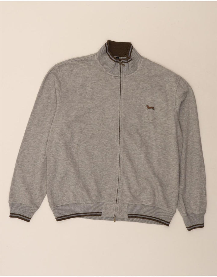 Harmont & Blaine Jaqueta masculina de treino regular fit 3XL cinza manchada