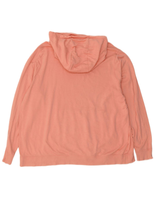 Jumper com capuz Nike feminino gráfico oversized UK 18 XL algodão rosa