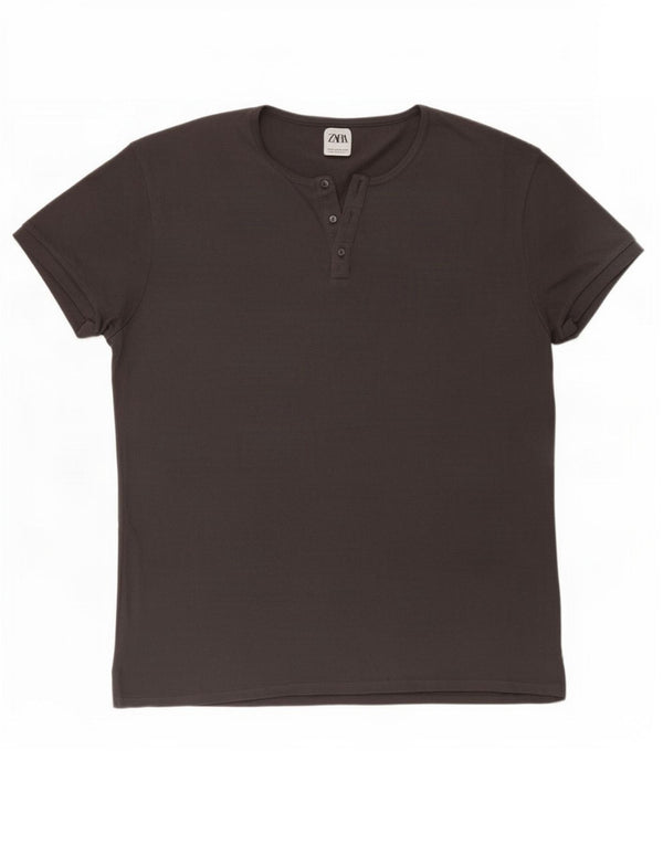 Camiseta masculina Zara XL cinza