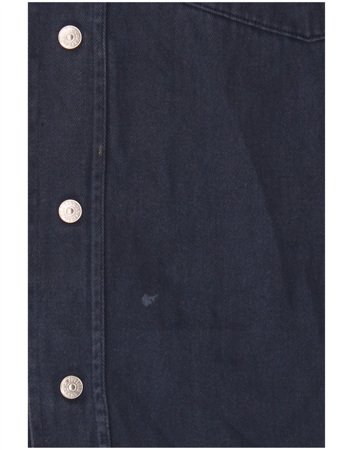 Camisa masculina Carrera tamanho 39/40 algodão azul marinho médio