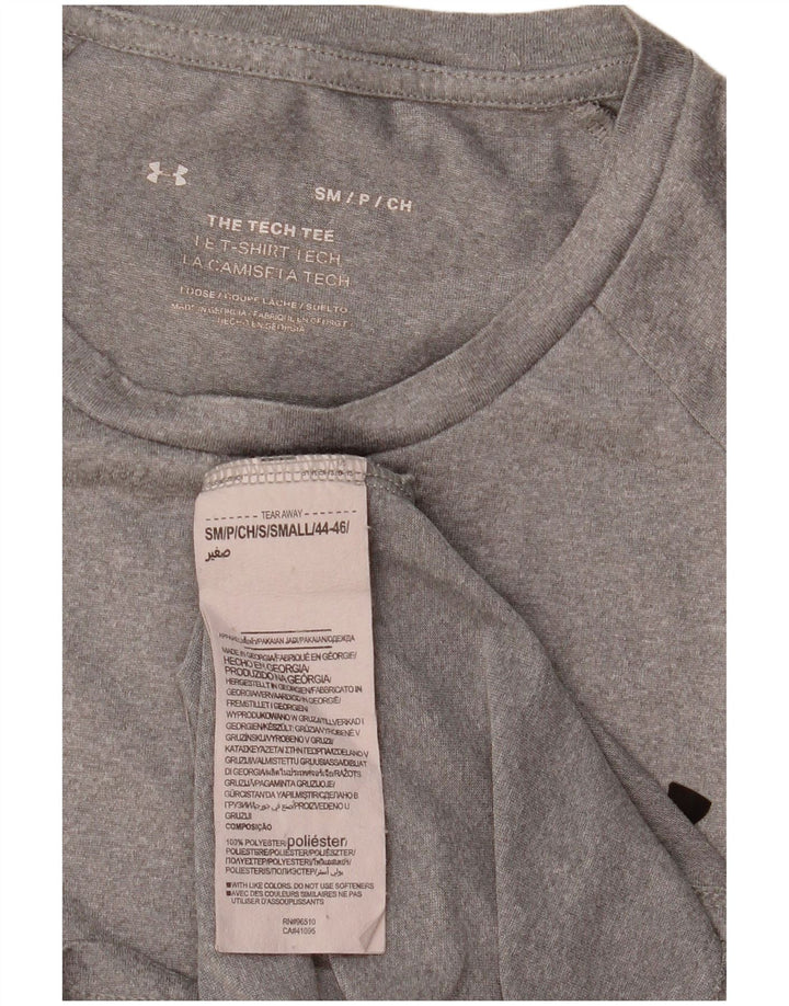 Camiseta masculina Under Armour Loose Fit Top pequeno poliéster cinza