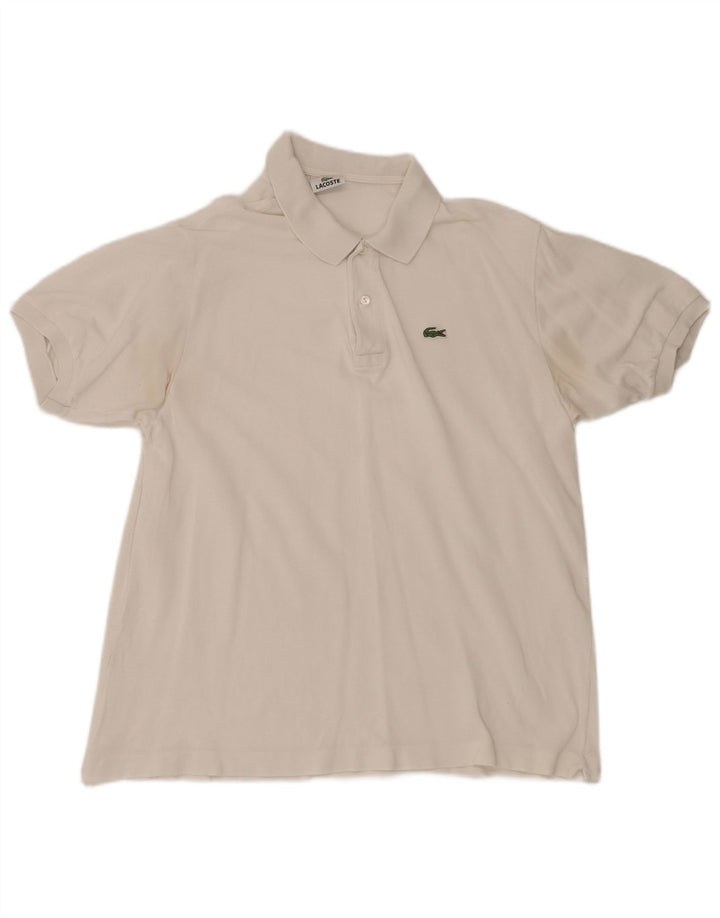 Camisa polo masculina Lacoste tamanho 6 XL branca
