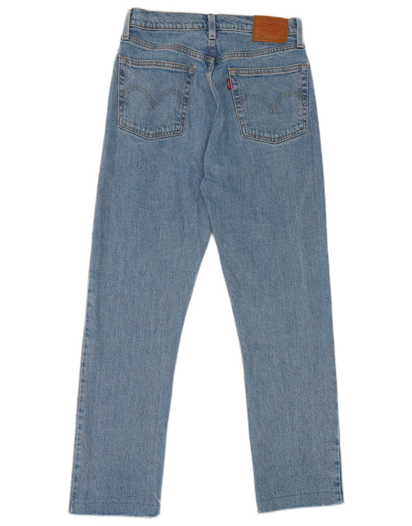 Calça jeans feminina Levi's 501 Straight W26 L28 azul algodão