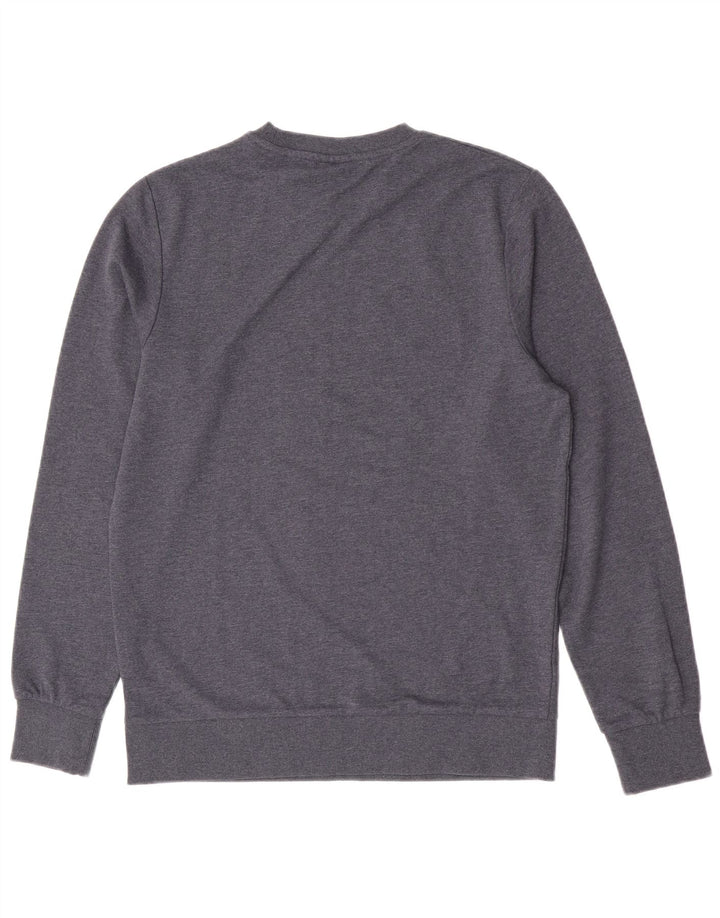 Jack & Jones moletom gráfico masculino jumper médio azul manchado de algodão