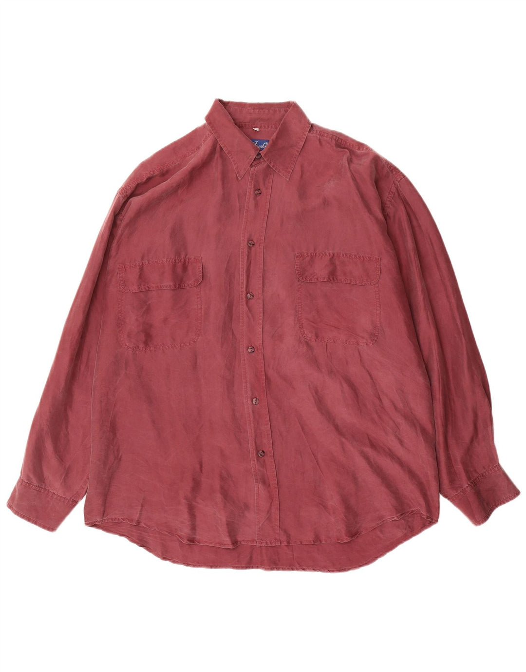 Camisa masculina vintage grande seda cor de vinho