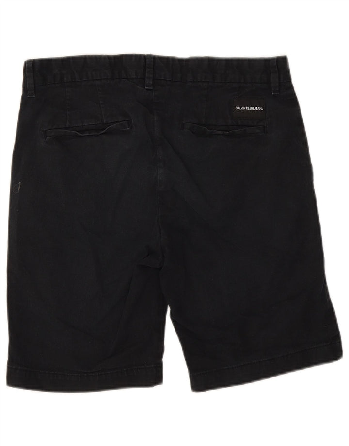 Calvin Klein Mens Chino Shorts W30 Médio Algodão Azul Marinho