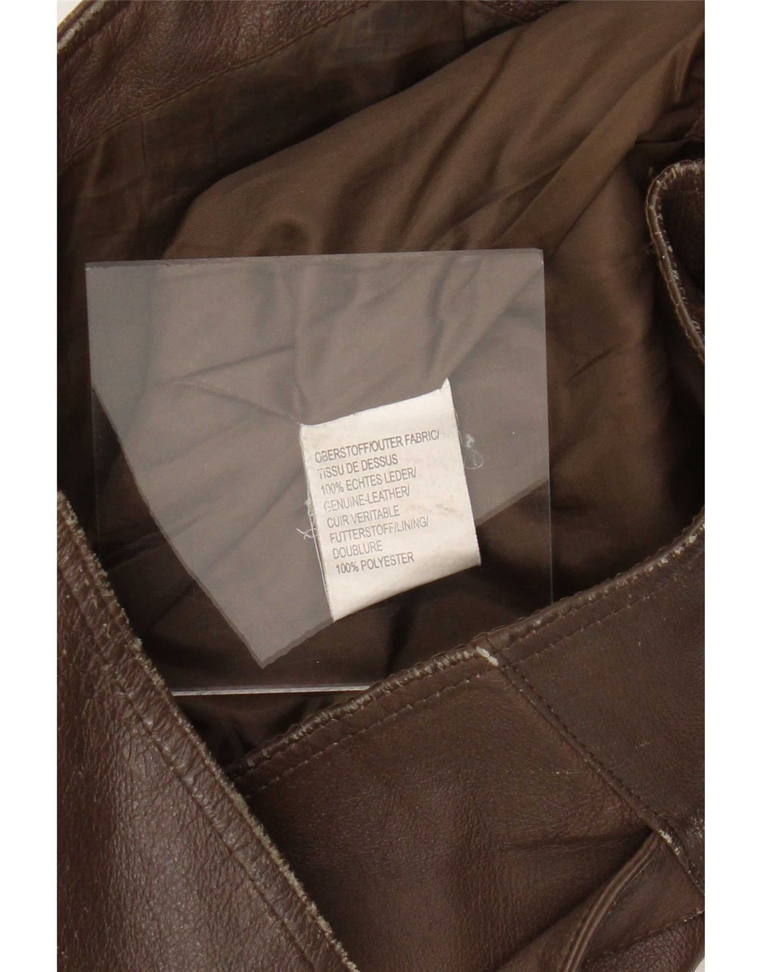 Colete de couro masculino vintage marrom médio
