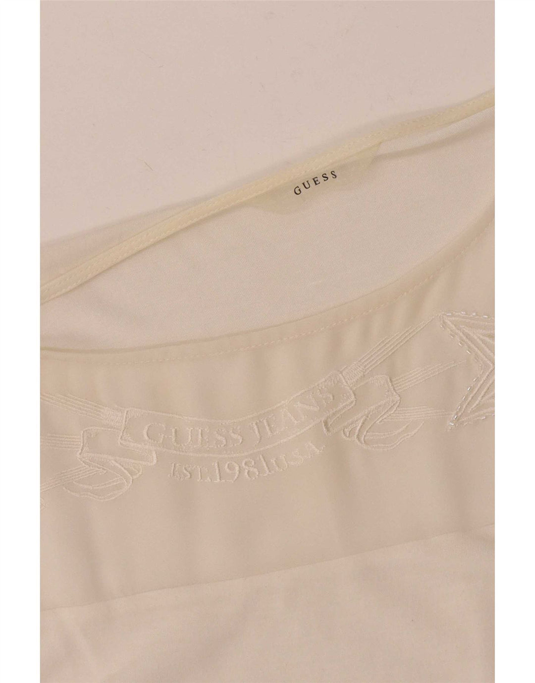 Blusa feminina sem mangas Guess UK 18 XL branca