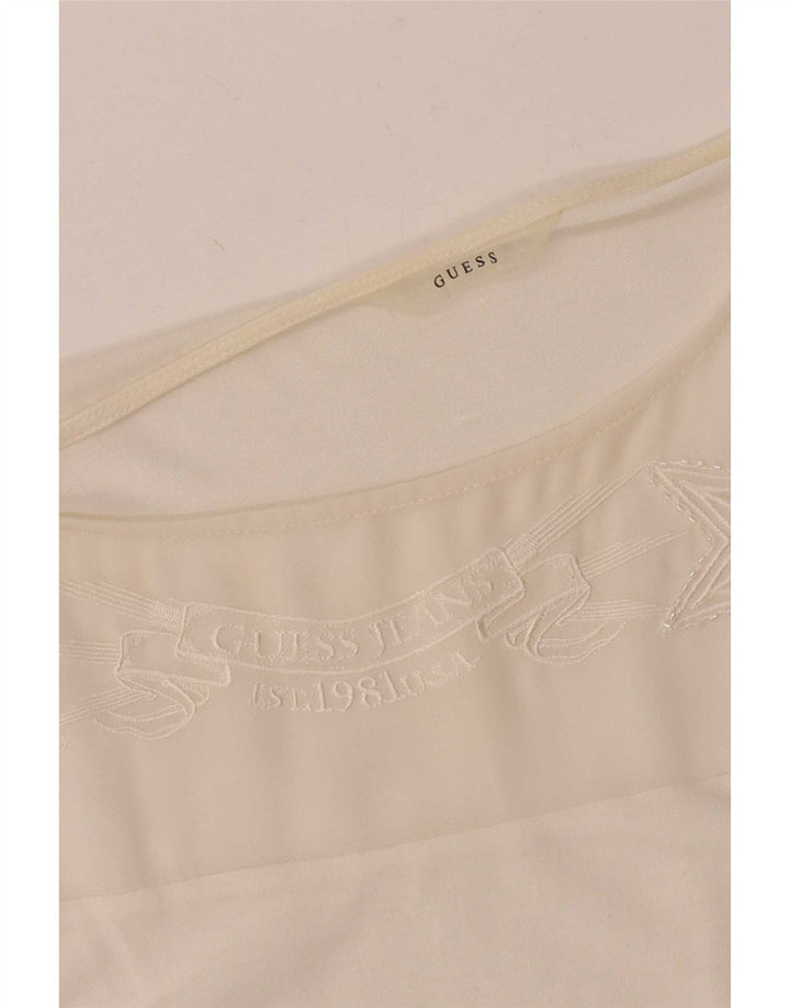 Blusa feminina sem mangas Guess UK 18 XL branca