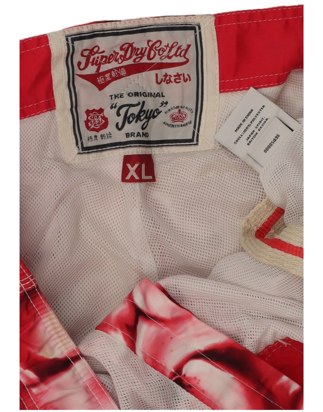 Shorts de natação masculino Superdry Graphic XL rosa floral poliéster