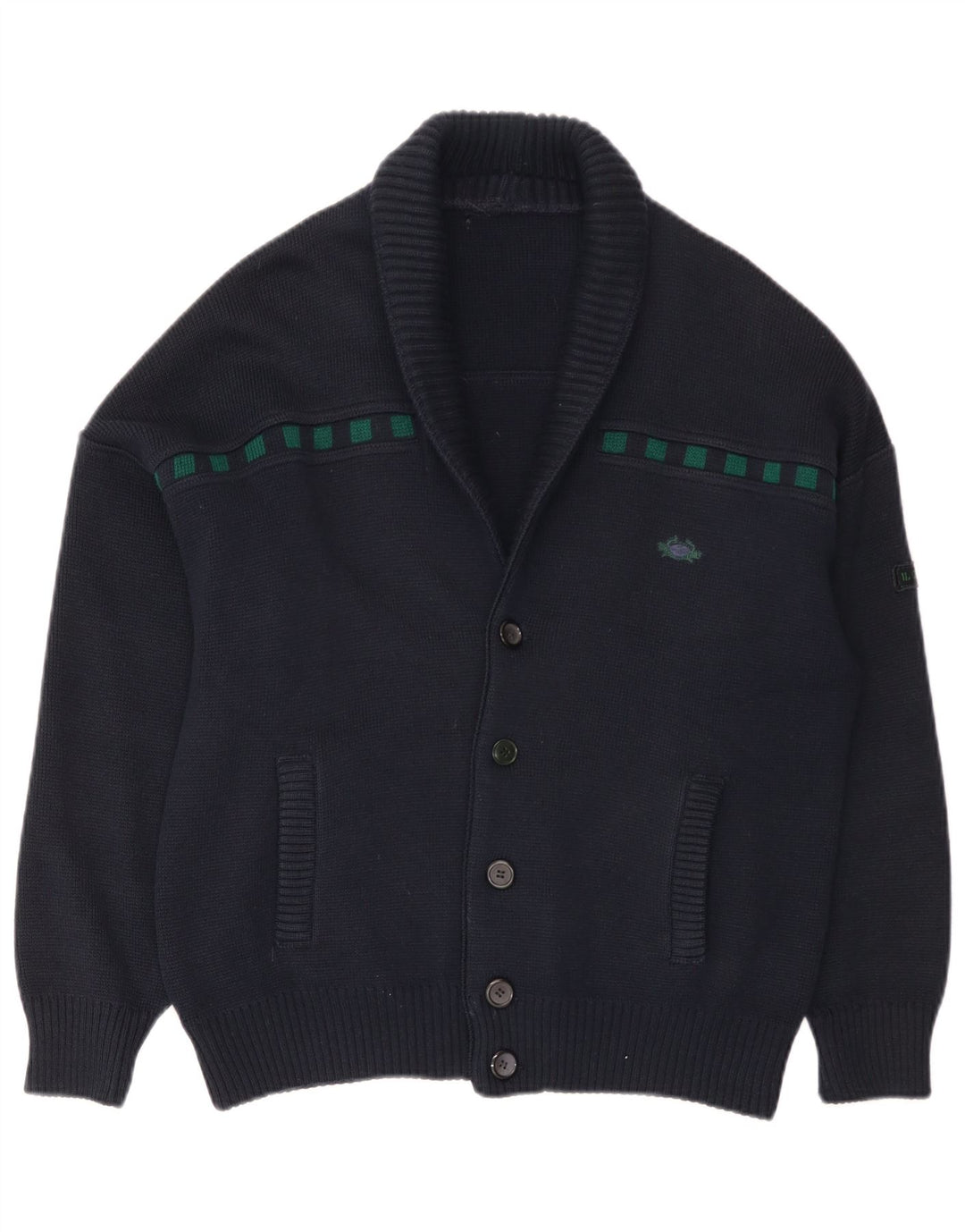 Il Granchio Suéter Cardigan Masculino Médio Azul Marinho