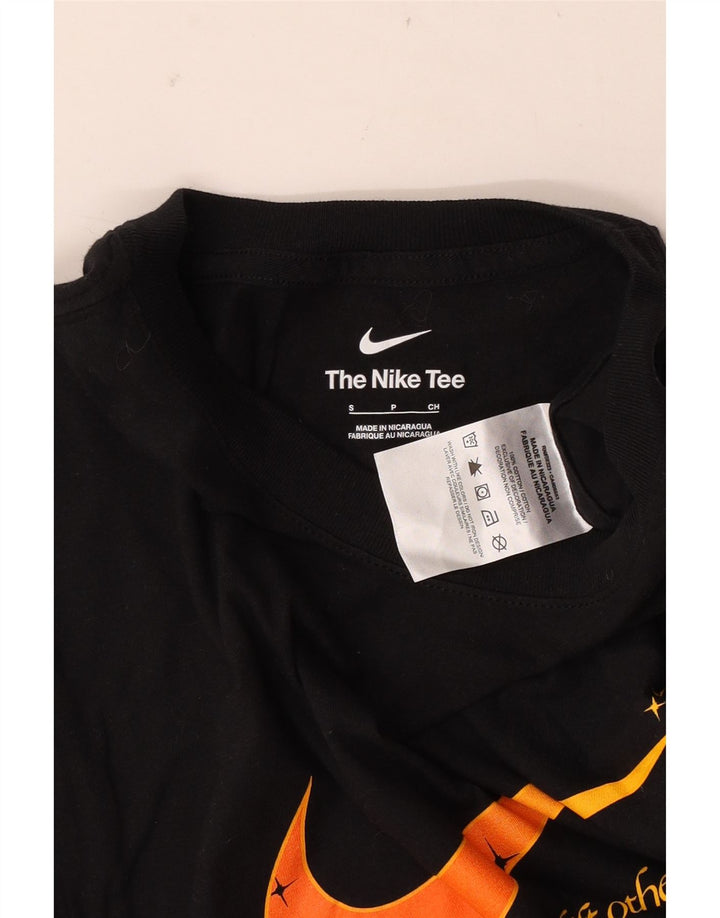 Camiseta Nike masculina gráfica top pequeno algodão preto