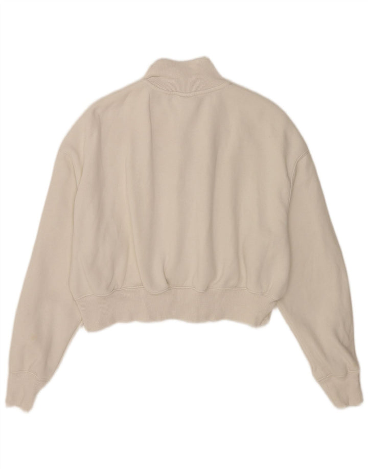 Moletom Nike feminino oversized com zíper e gola alta UK 10 pequeno branco