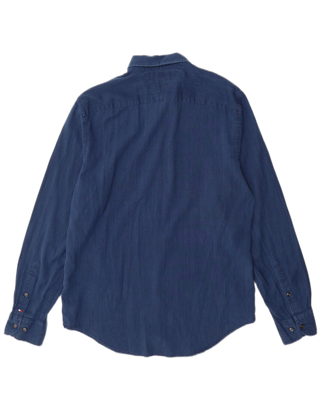 Camisa masculina TOMMY HILFIGER New York Fit algodão azul médio