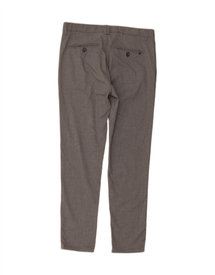 Zara Mens Slim Chino Calças EU 40 Médio W31 L28 Cinza