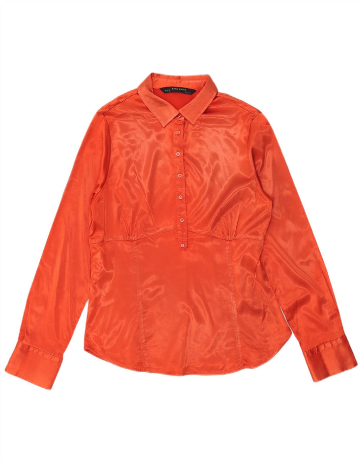 Pulôver feminino Zara UK 14 grande laranja